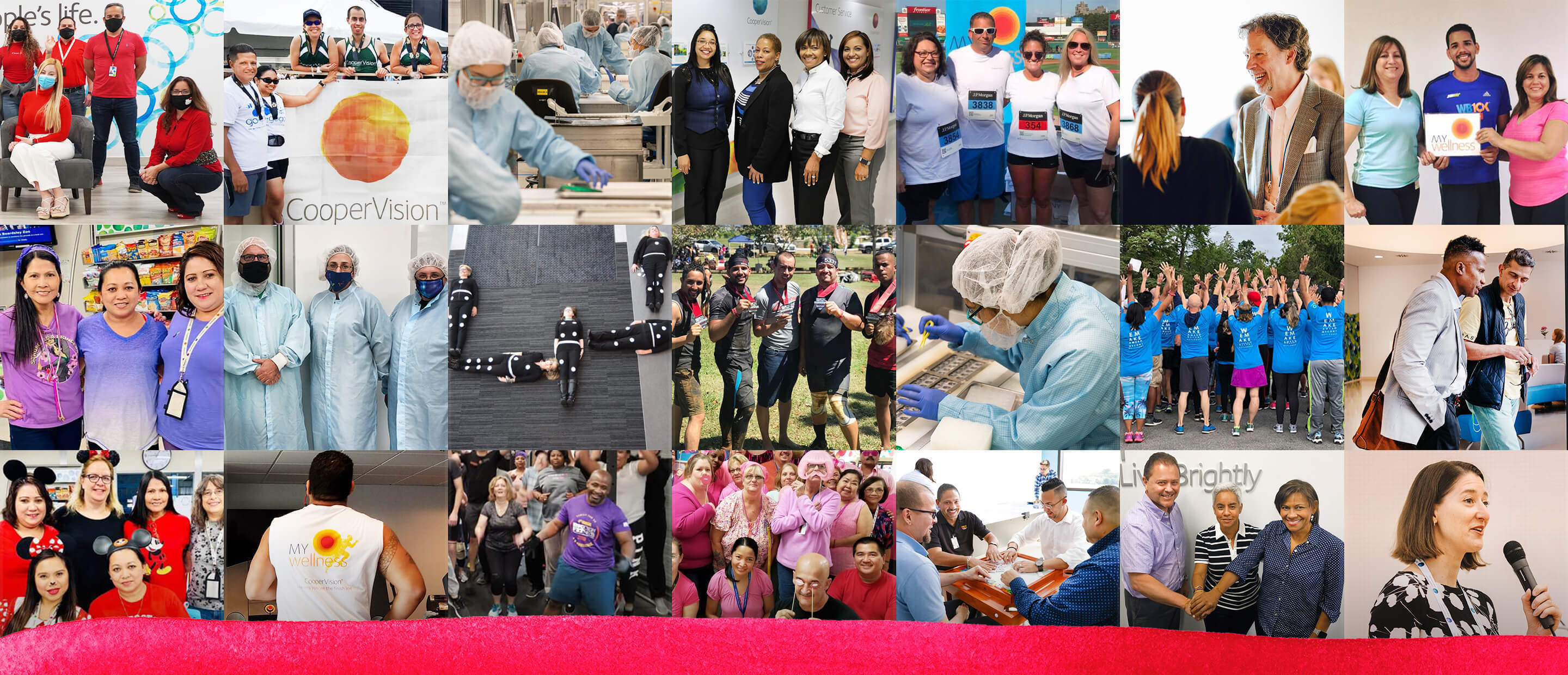 montage of groups of people