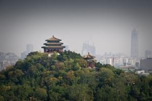 View of Beijing covered in smog