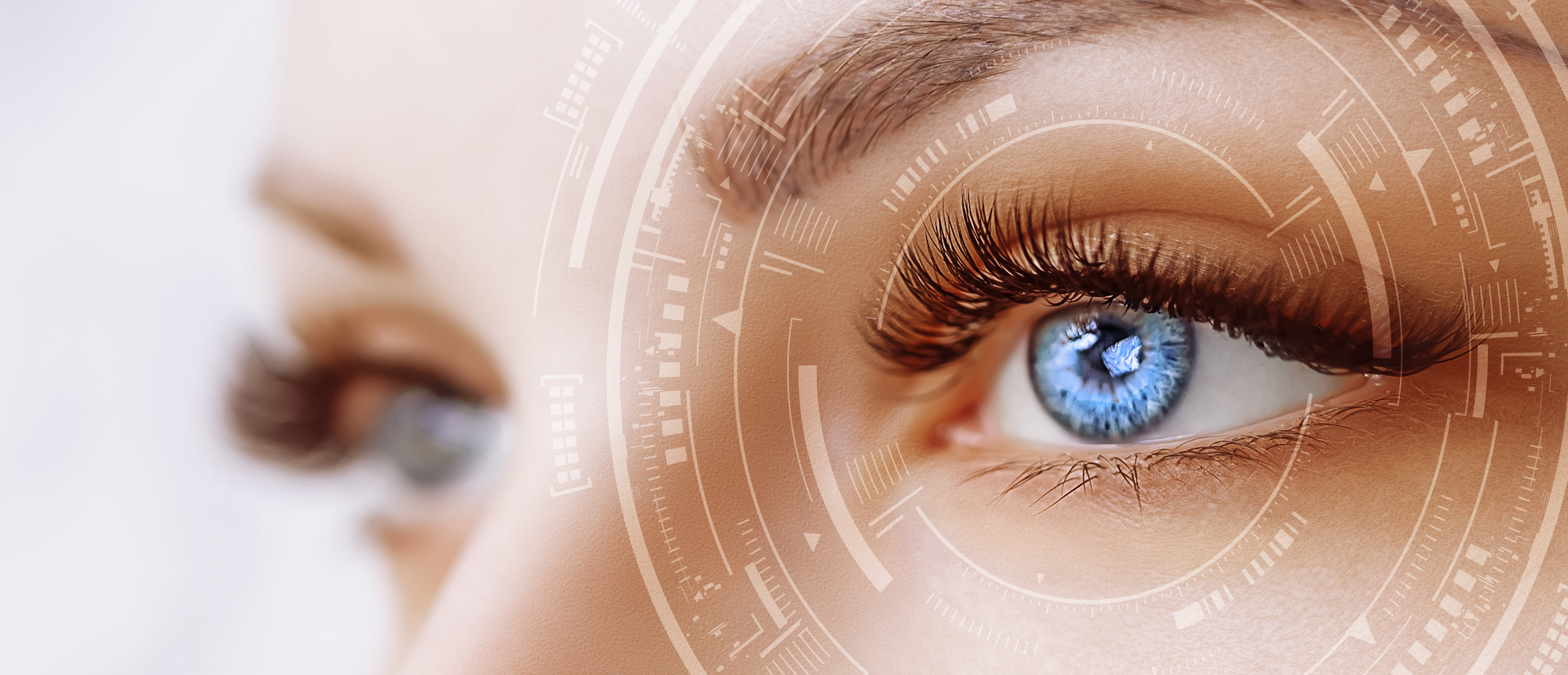 Woman with blue eyes